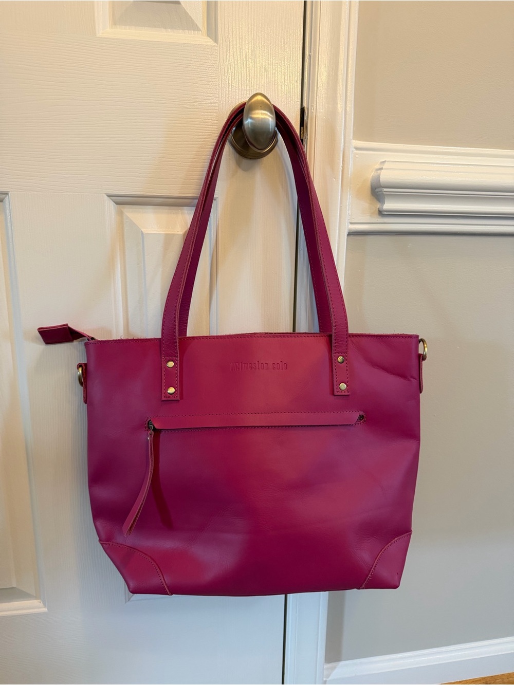 Weston Cole Laptop Tote Bag Pink NWOT Coin Purse, Key Ring, Strap, Wallet